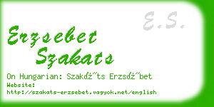 erzsebet szakats business card